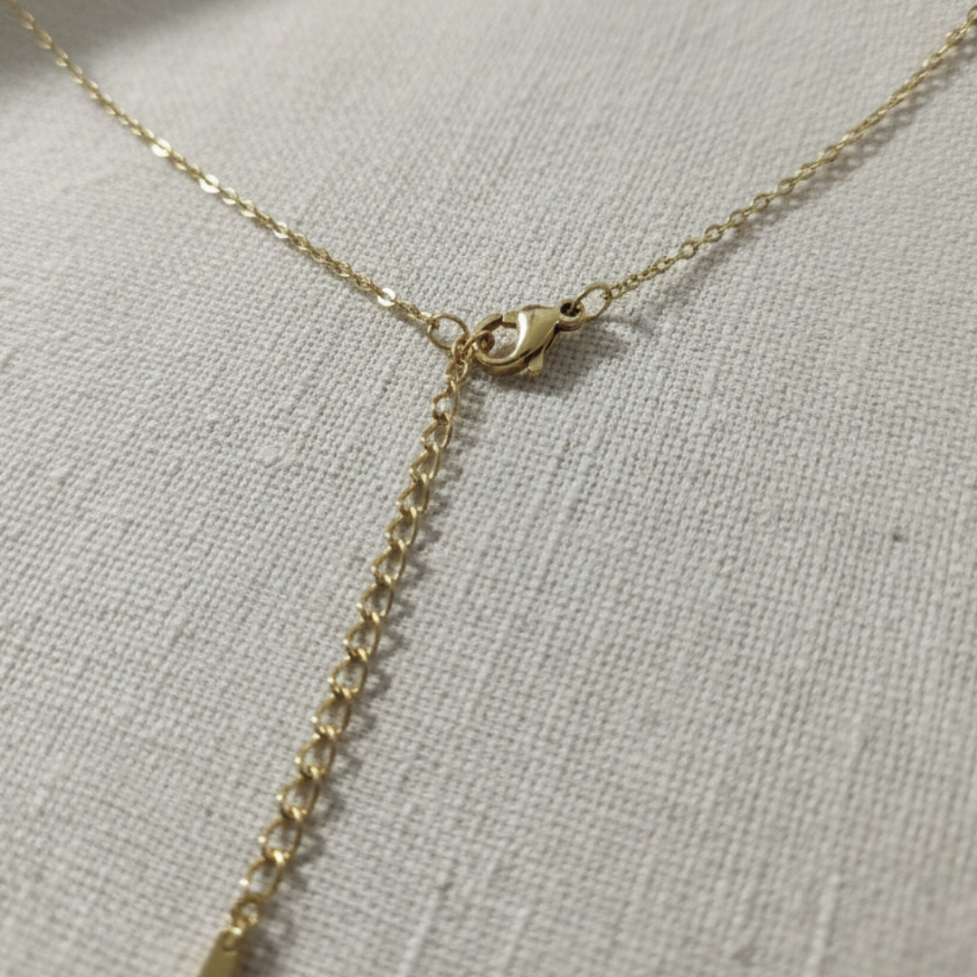 Multi Layer Gold Beaded Chain Necklace