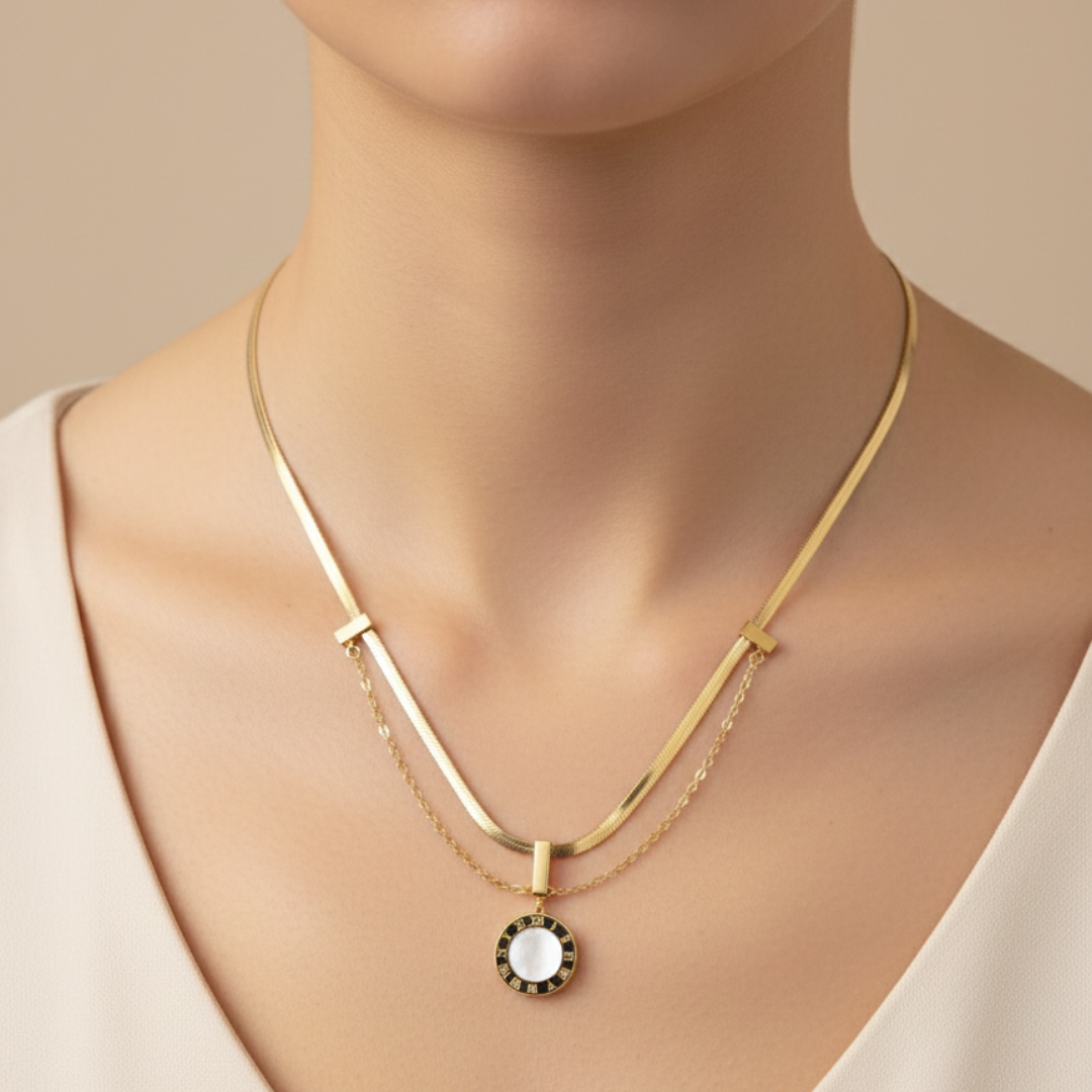 Layered Gold Snake Chain Necklace