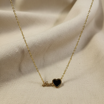 Gold Love Heart Pendant Necklace