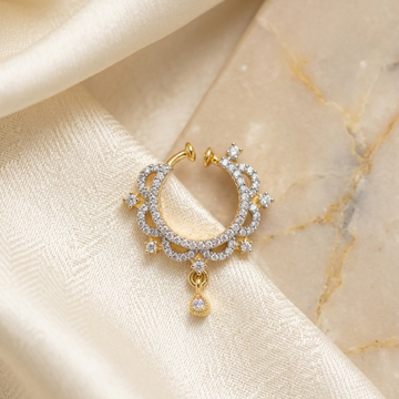 Gold AD stone Nose Pin