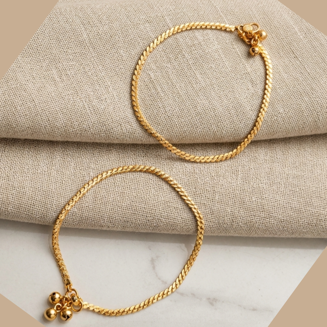 Classic Gold Micro Plated Chain Anklet