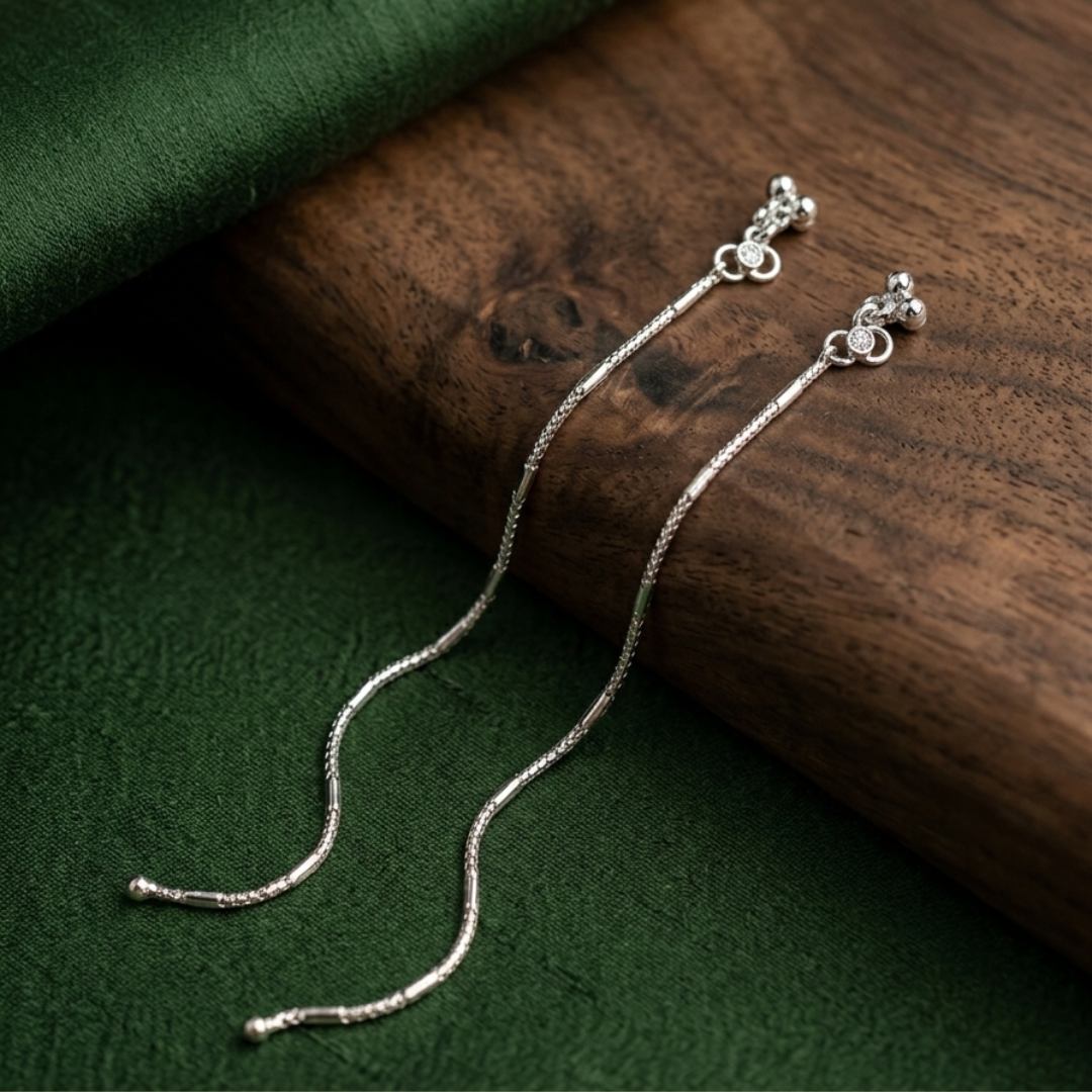Silver Sleek Chain Anklet