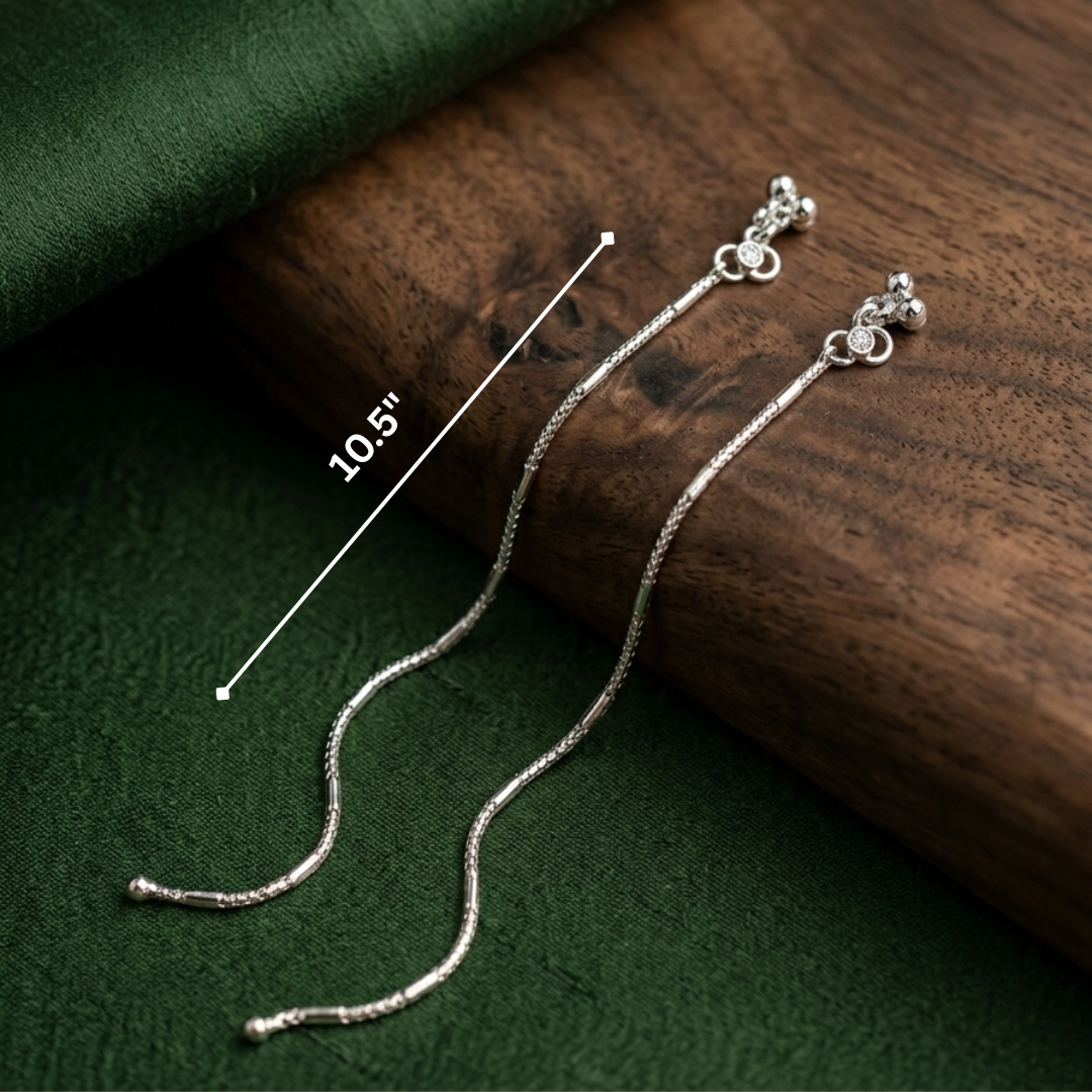 Silver Sleek Chain Anklet
