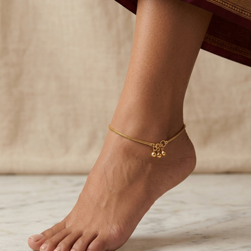 Golden Charm Microplated Anklet