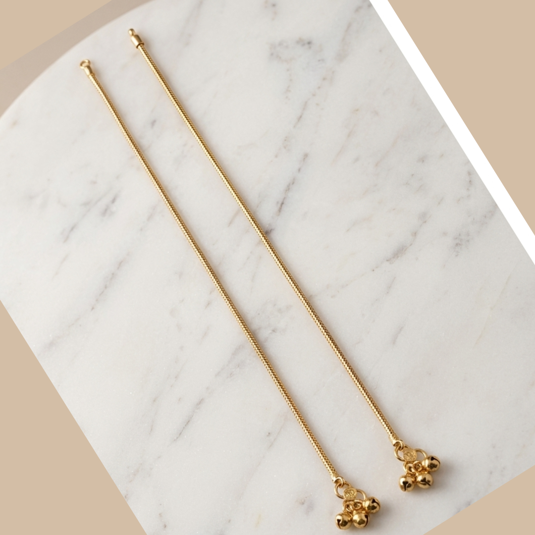 Golden Charm Microplated Anklet