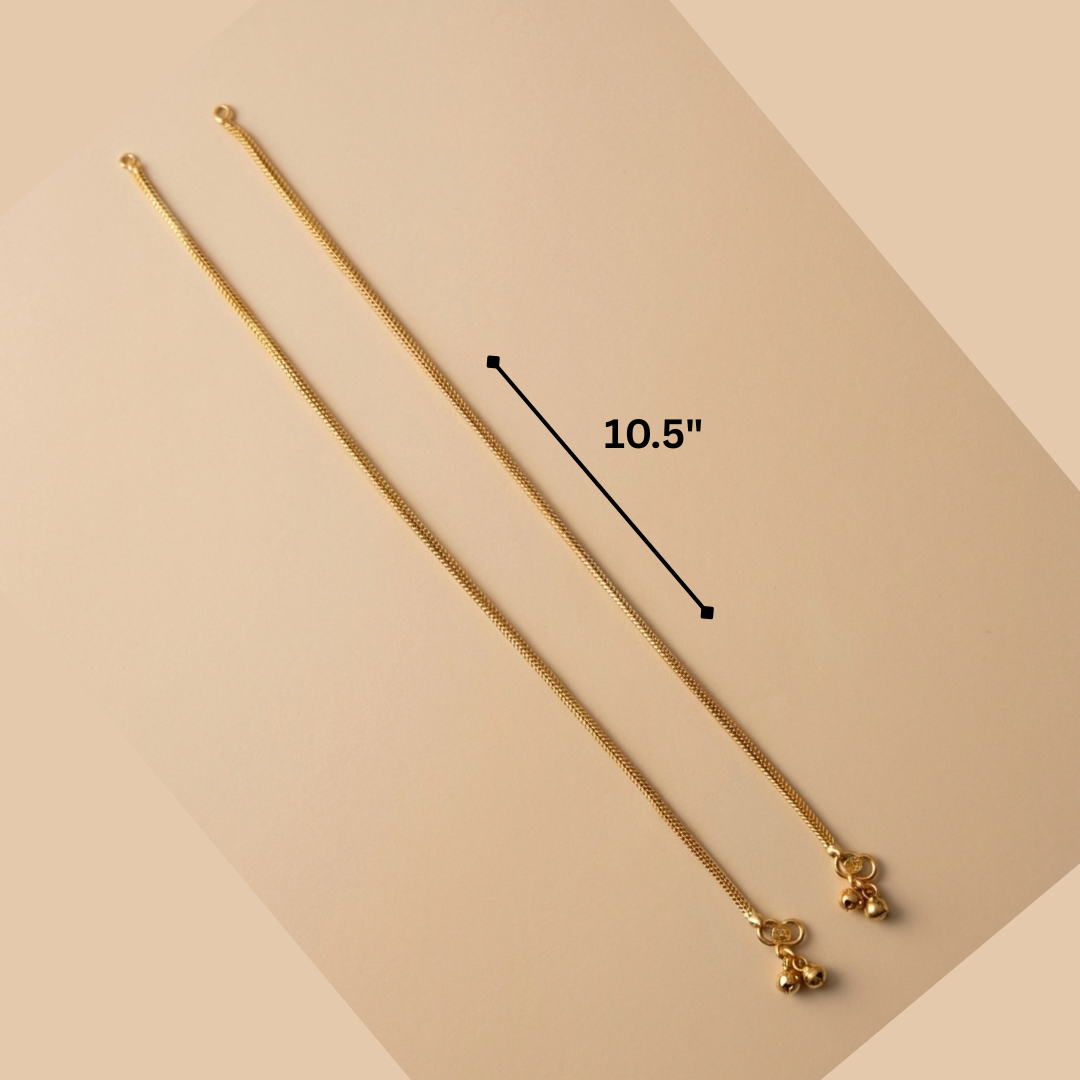 Golden Charm Microplated Anklet