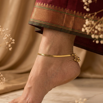 Traditional Snake Chain Gold Anklet