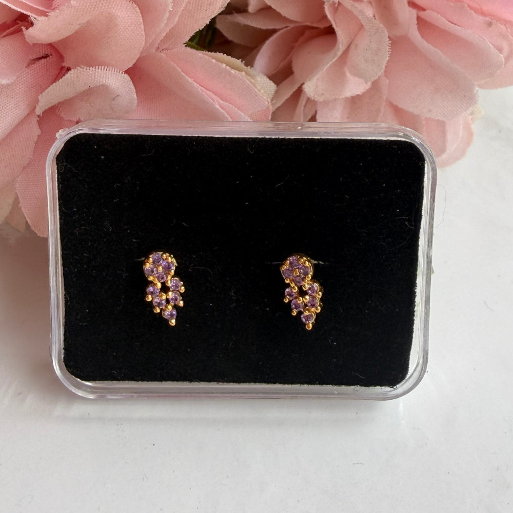 Lilac Bloom Baby Studs