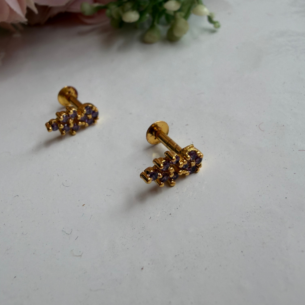 Lilac Bloom Baby Studs