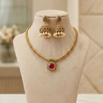 Classic Ruby Pendant Set