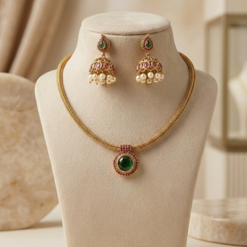 Emerald Pendant Set