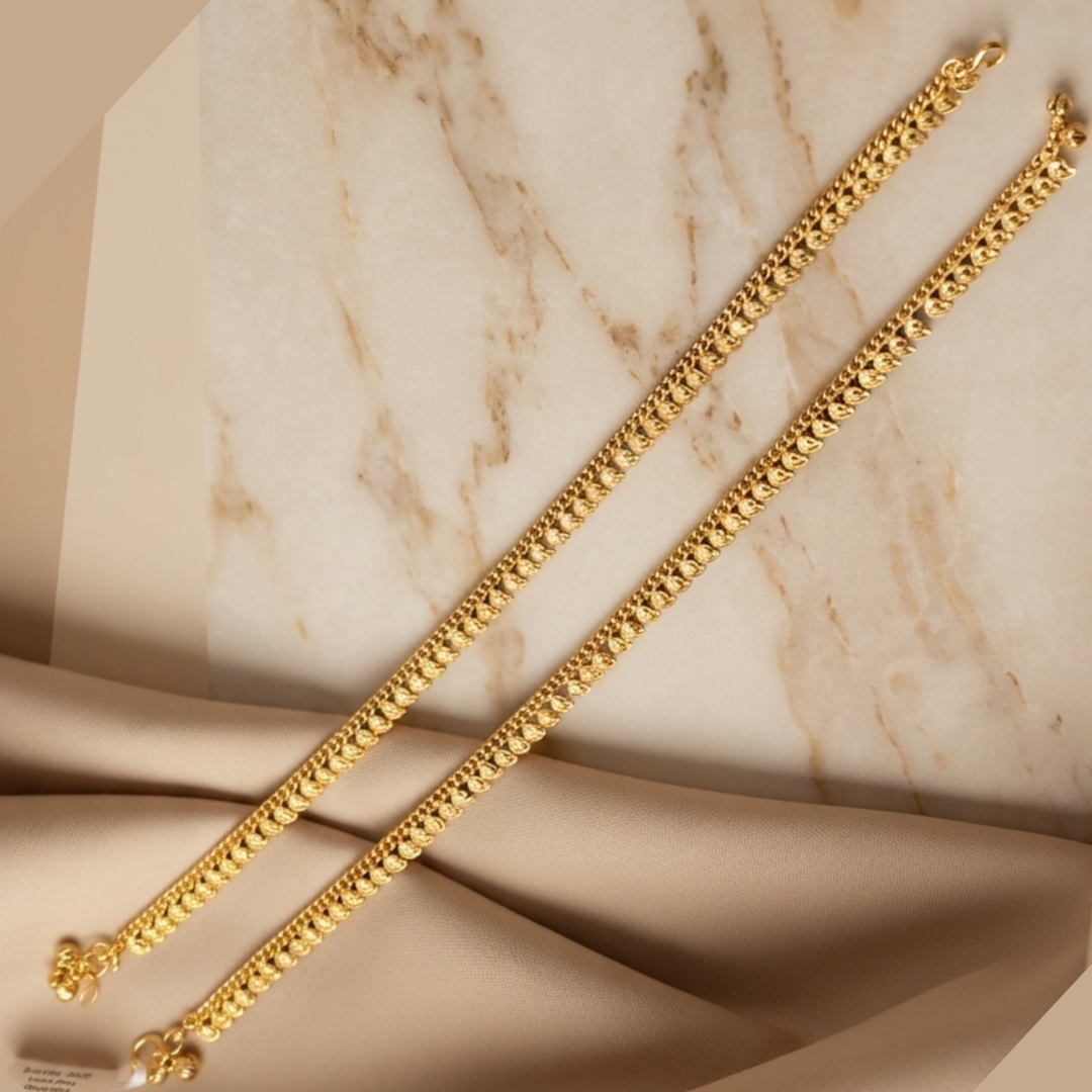 Micropolished Gold Plated Classic Anklet