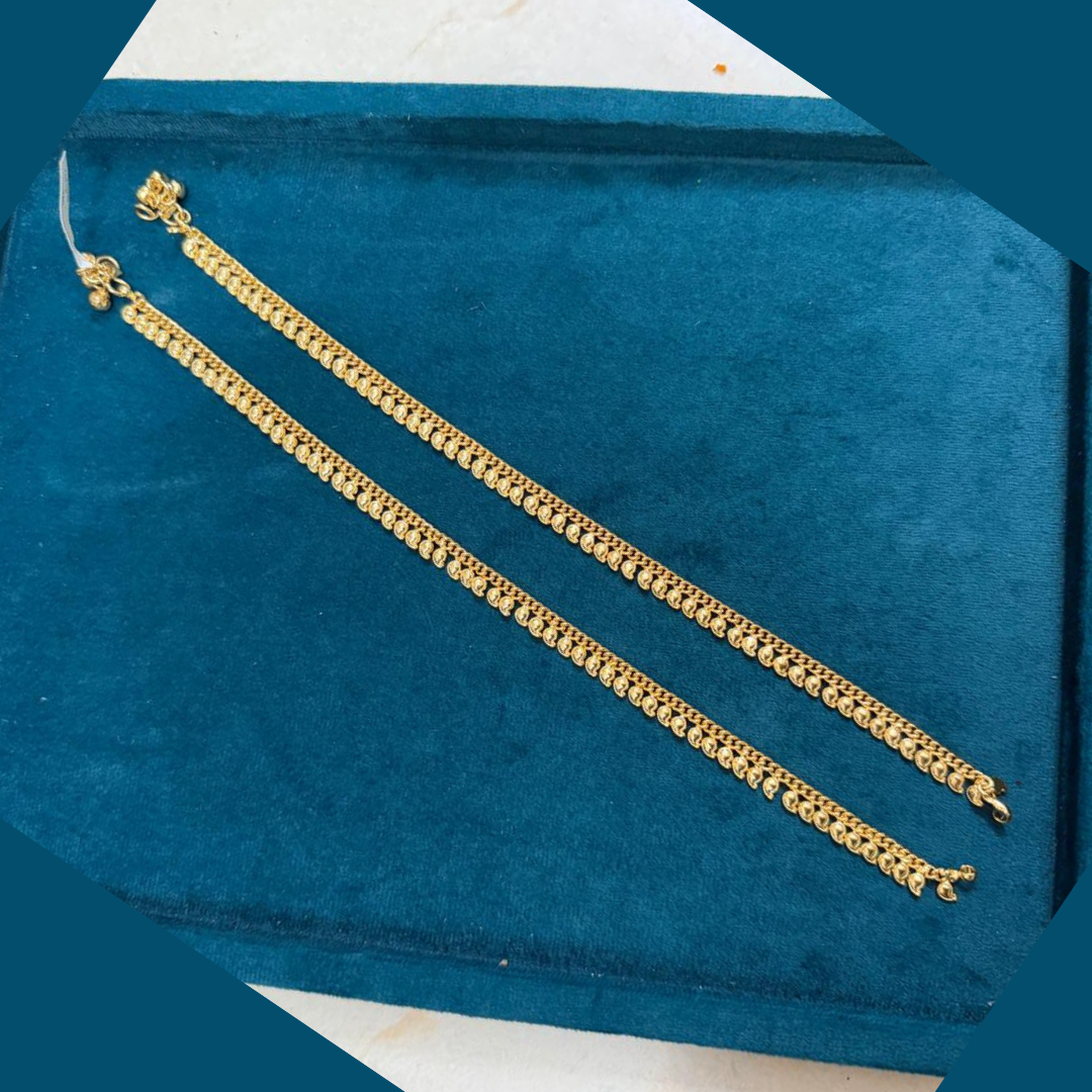 Micropolished Gold Plated Classic Anklet