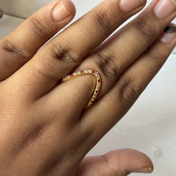 White & Ruby Vanki Ring