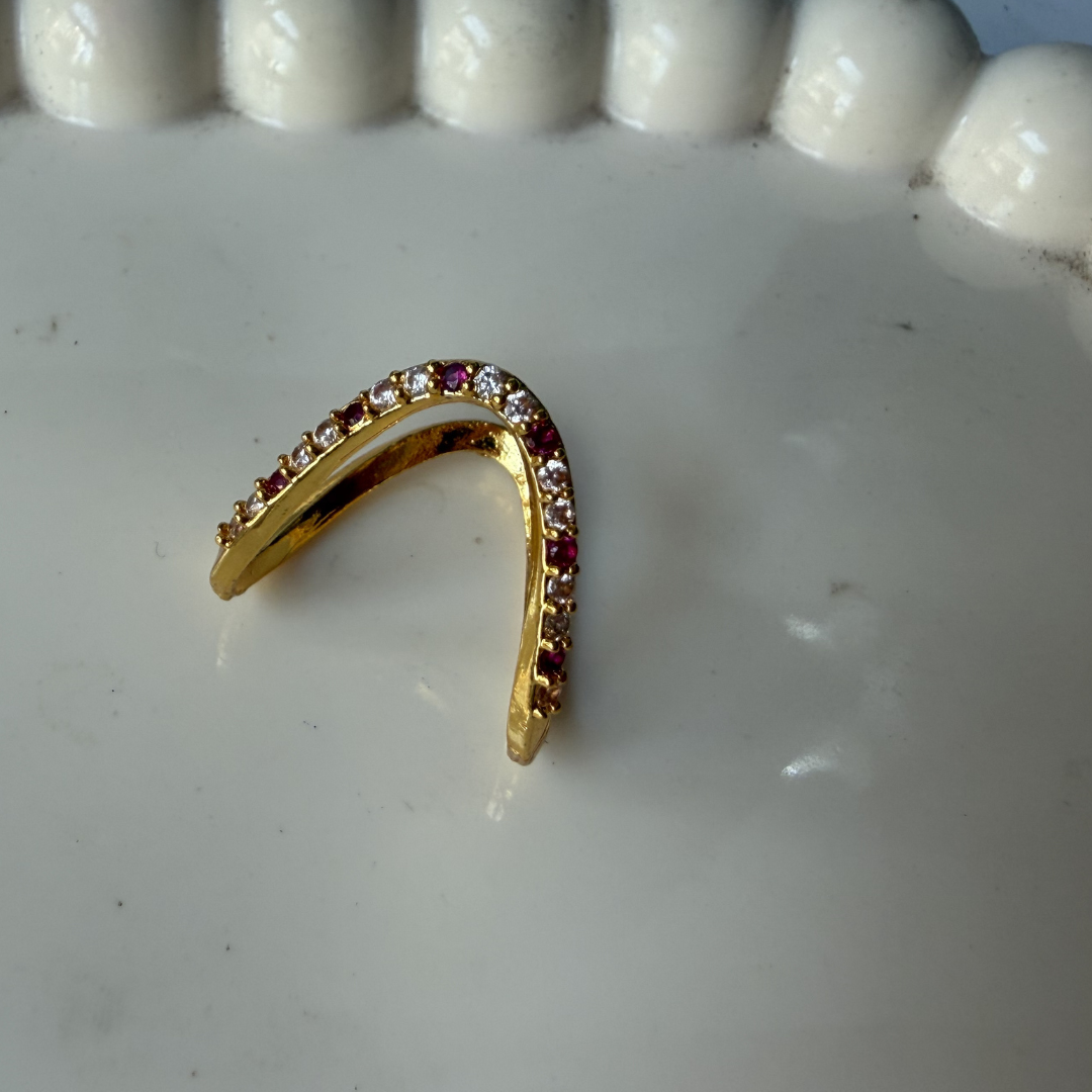 White & Ruby Vanki Ring
