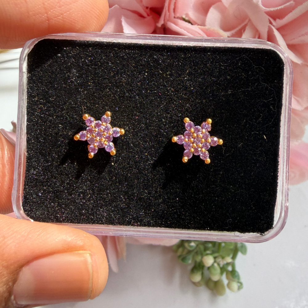 Lilac Star Baby Studs