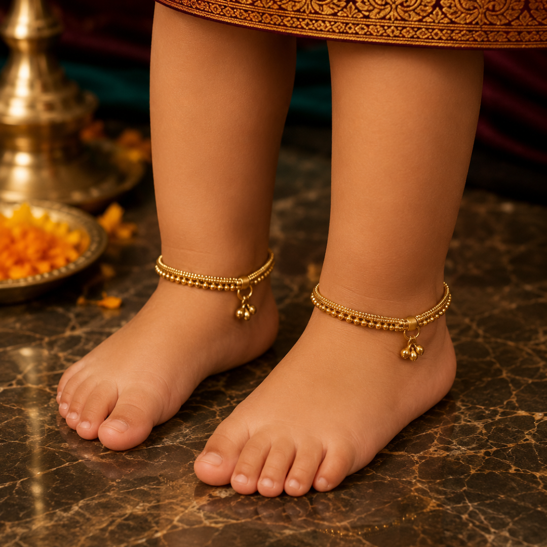 Kids Micro Gold-Plated  Anklet