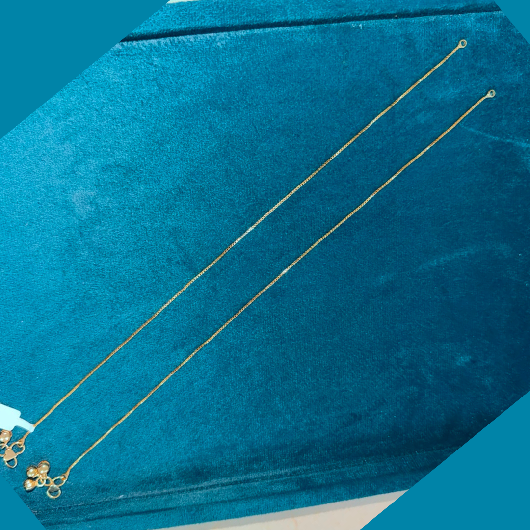 Micropolished Gold Plated Minimal Anklet