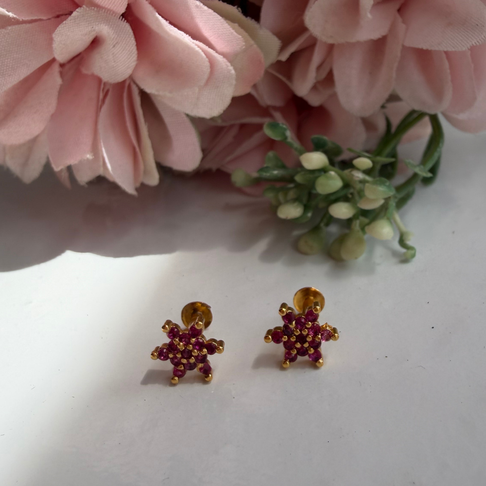 Ruby Star Baby Studs