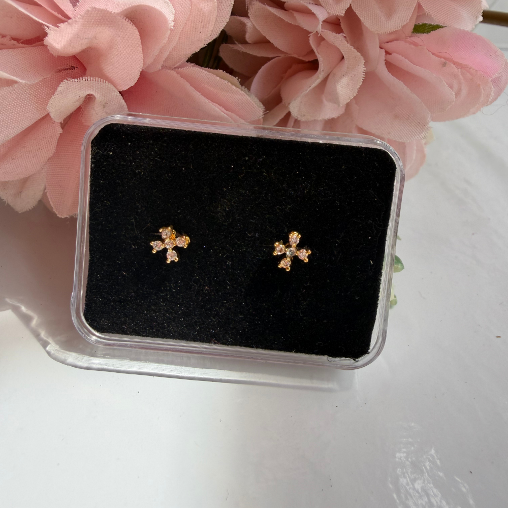Diamond Floral Baby Studs