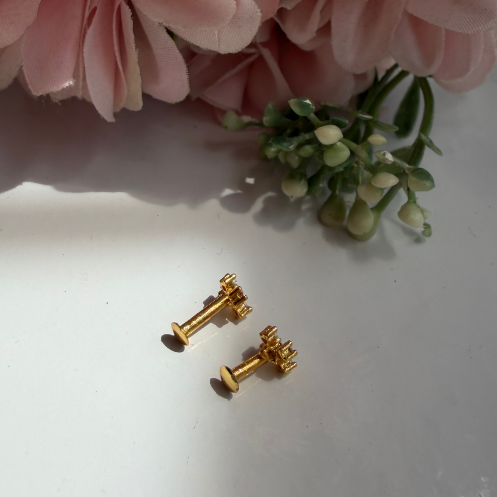 Ruby Floral Baby Studs
