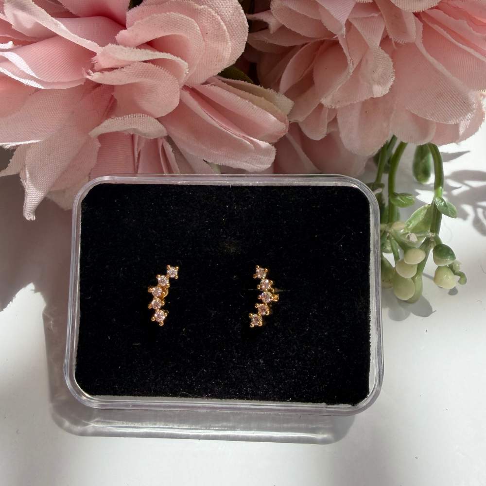 Diamond Crescent Baby Studs