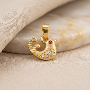 Micro Gold Plated Bird Pendant