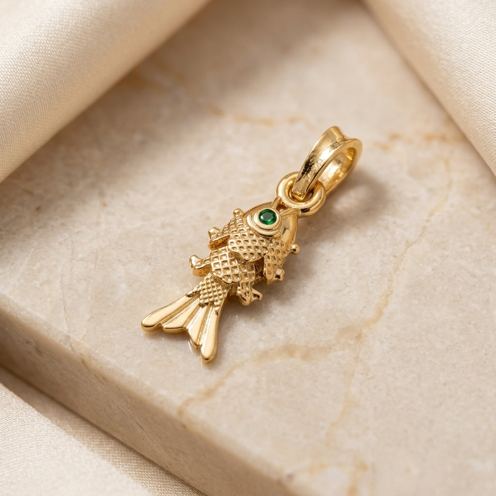 Micro Gold Plated Fish Pendant