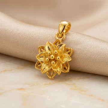 Micro Gold Plated Floral Pendant