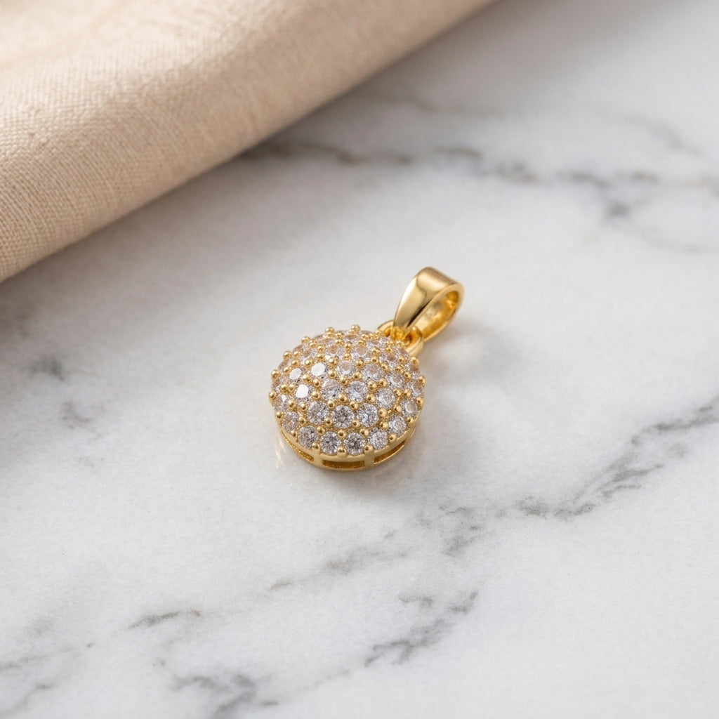 Micro Gold Plated Stone Pendant