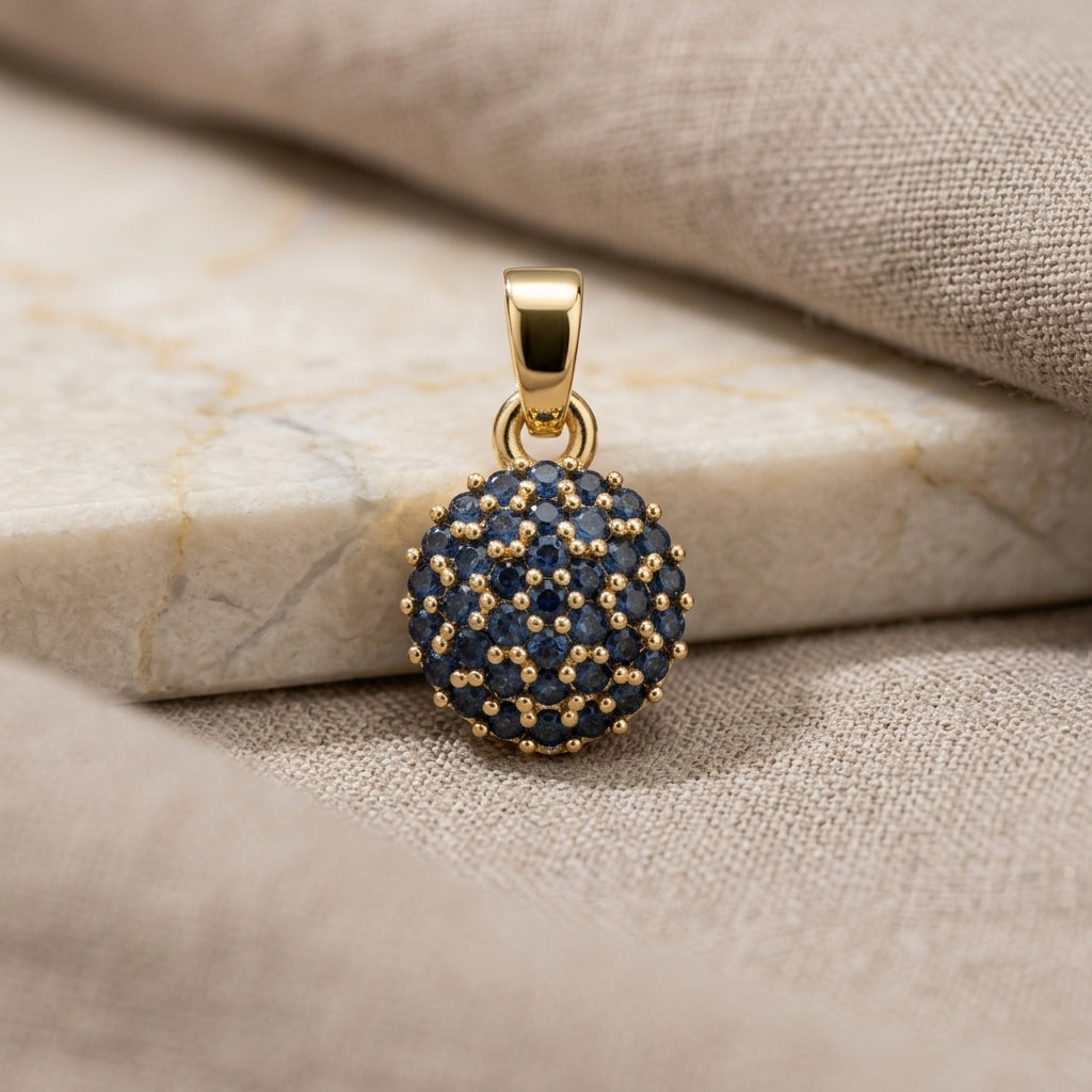 Micro Gold Plated Stone Pendant