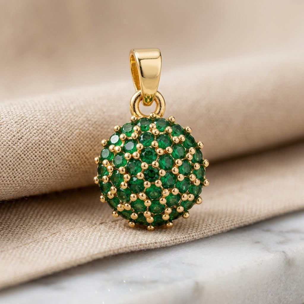Micro Gold Plated Stone Pendant