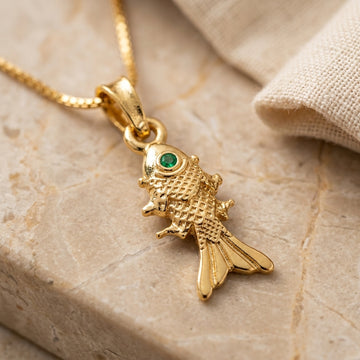 Micro Gold Plated Fish Pendant