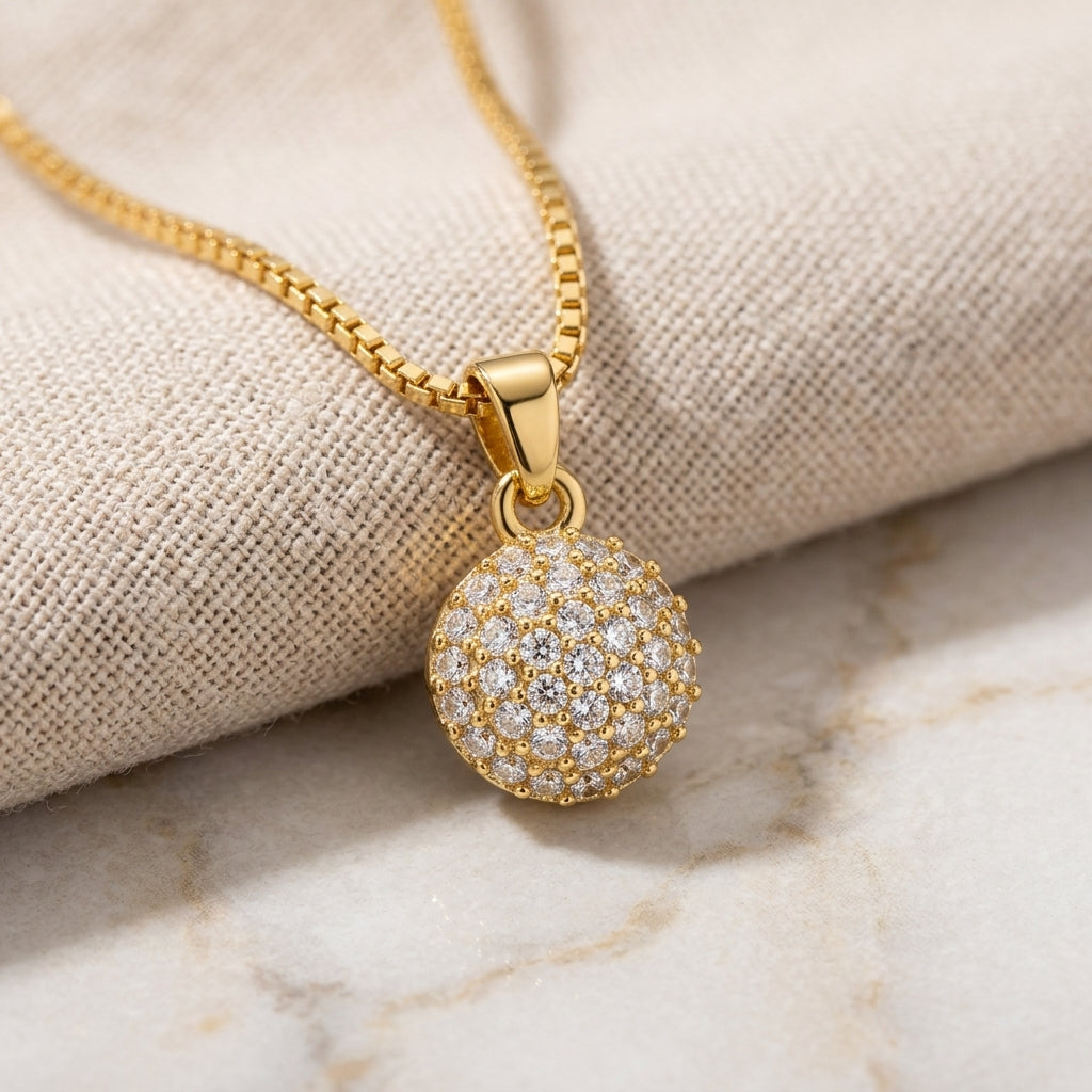 Micro Gold Plated Stone Pendant