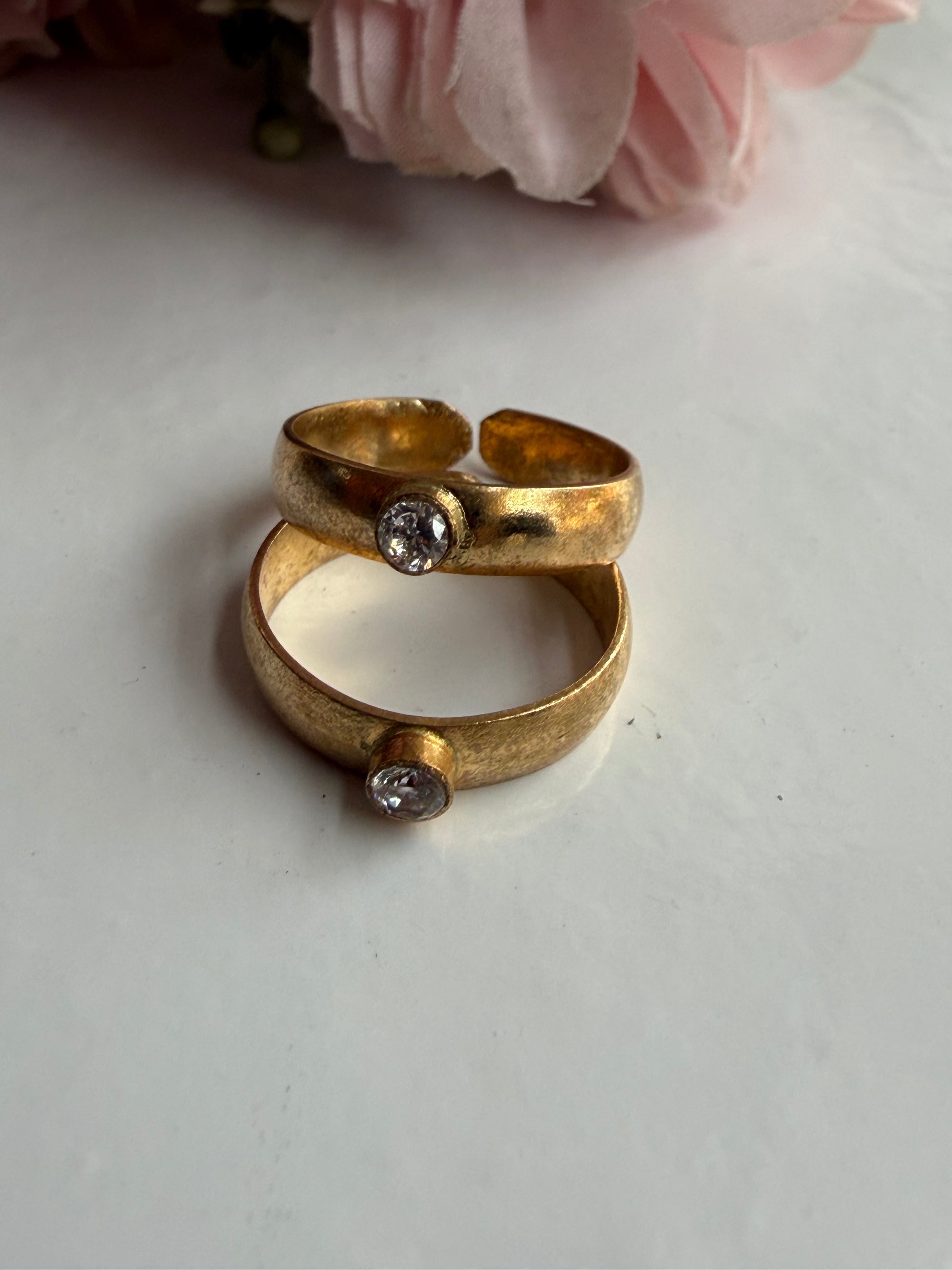 IMPON Unpolished Plain White Toe Rings