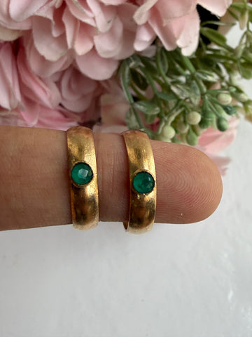 IMPON Unpolished Plain Green Toe Rings